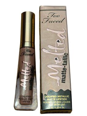 Too Faced Melted Matte-tallic Liquid Lipstick "Sugar Kisses" 7ml Metallic NWT